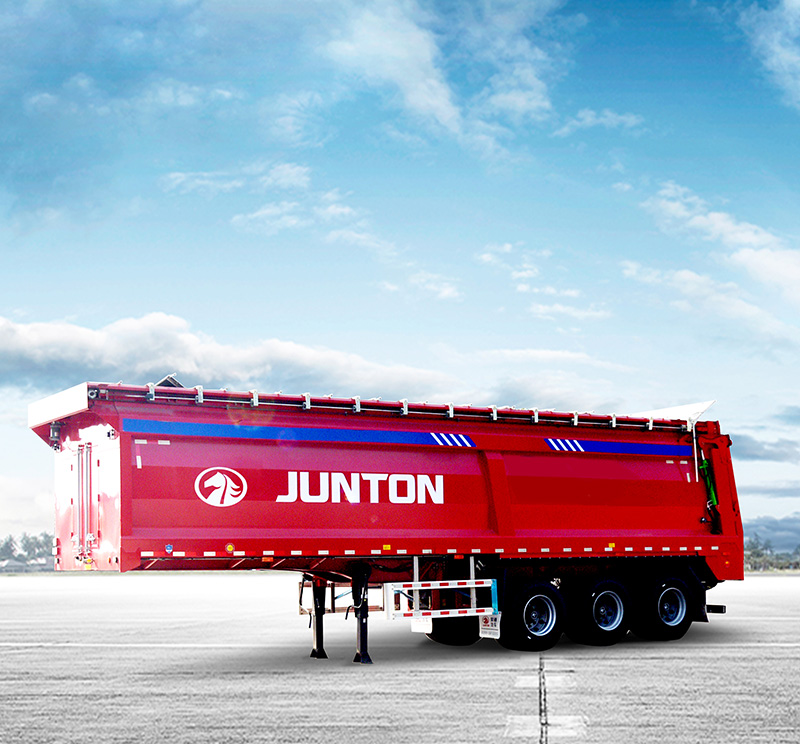 Conveyor belt semi-trailer