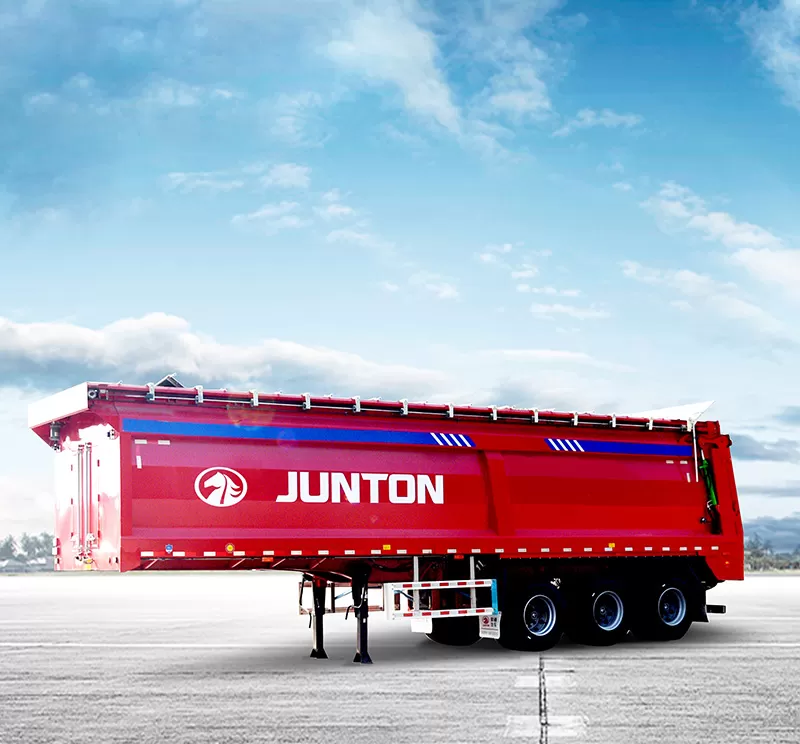 Conveyor belt semi-trailer
